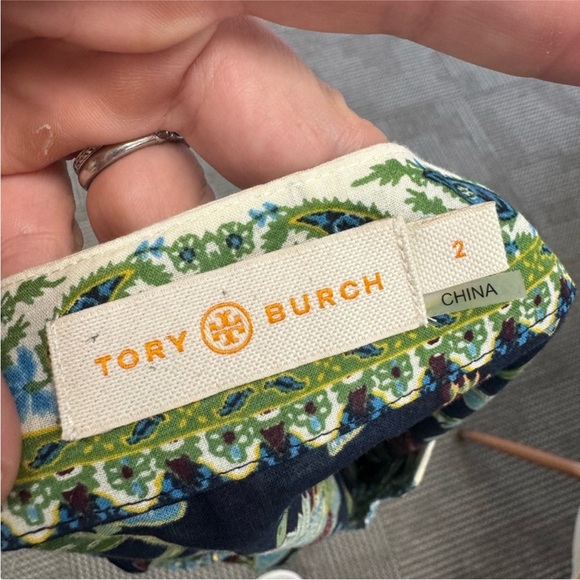Tory Burch Embellished Cotton Wisteria Tunic, size 2 - Picture 5 of 10